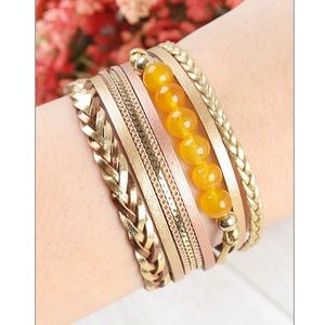 Vegan Leather Braided Magnetic Bracelet